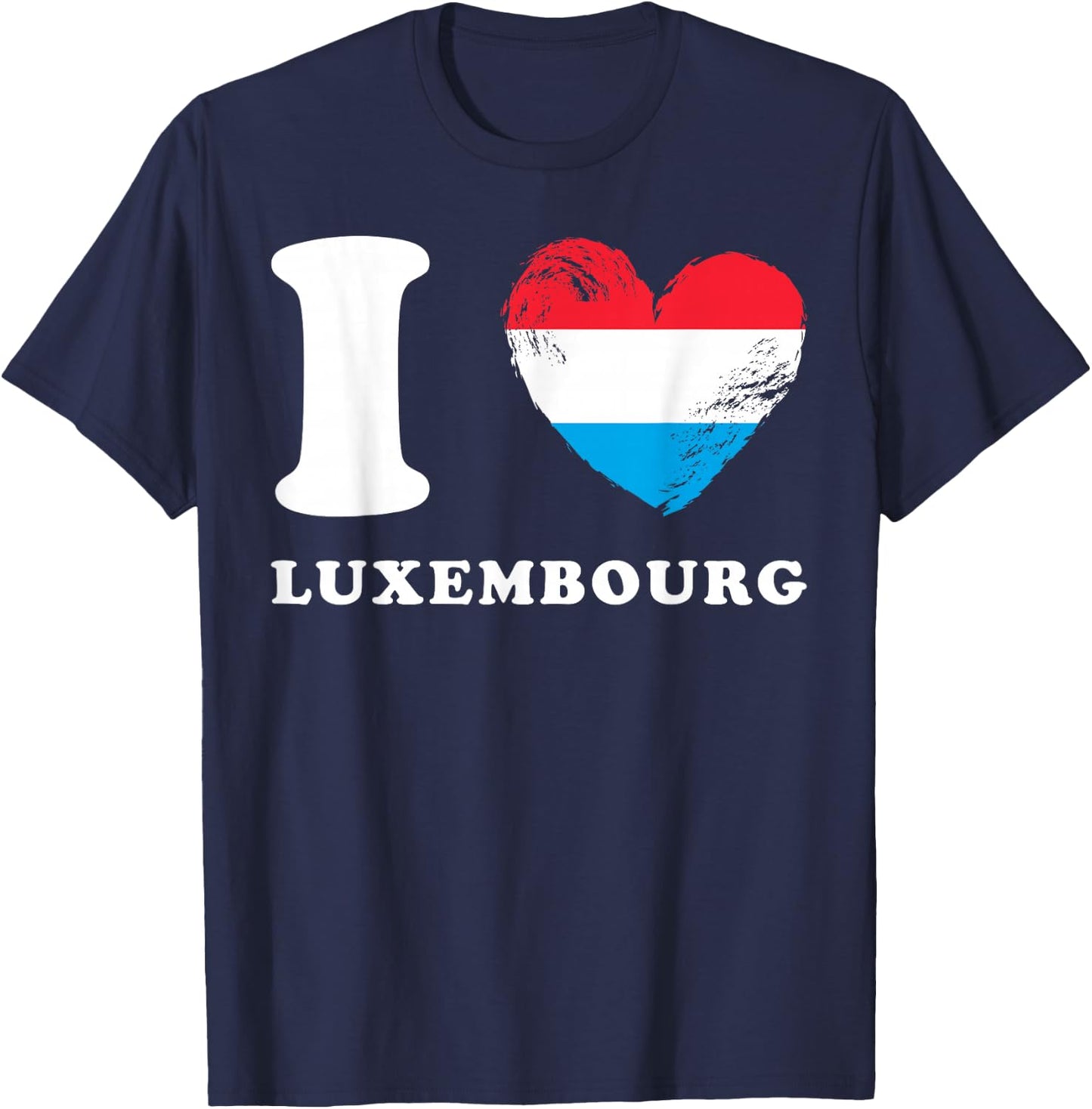 I Love Luxembourg - Heart Flag Luxembourg T-Shirt - T-Shirt | Navy
