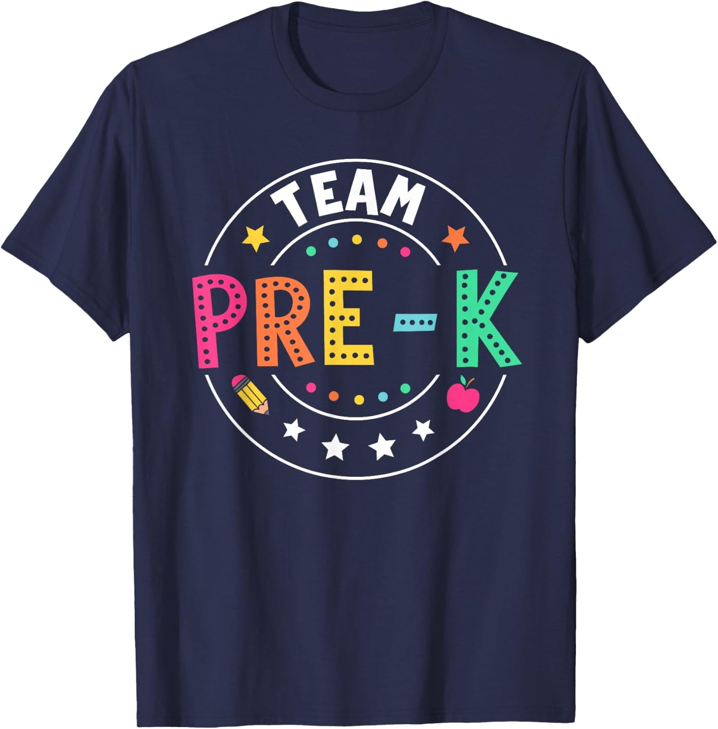 Team Pre-K Teacher Kids Back To School Pre-K Squad First Day T-Shirt - T-Shirt | Navy