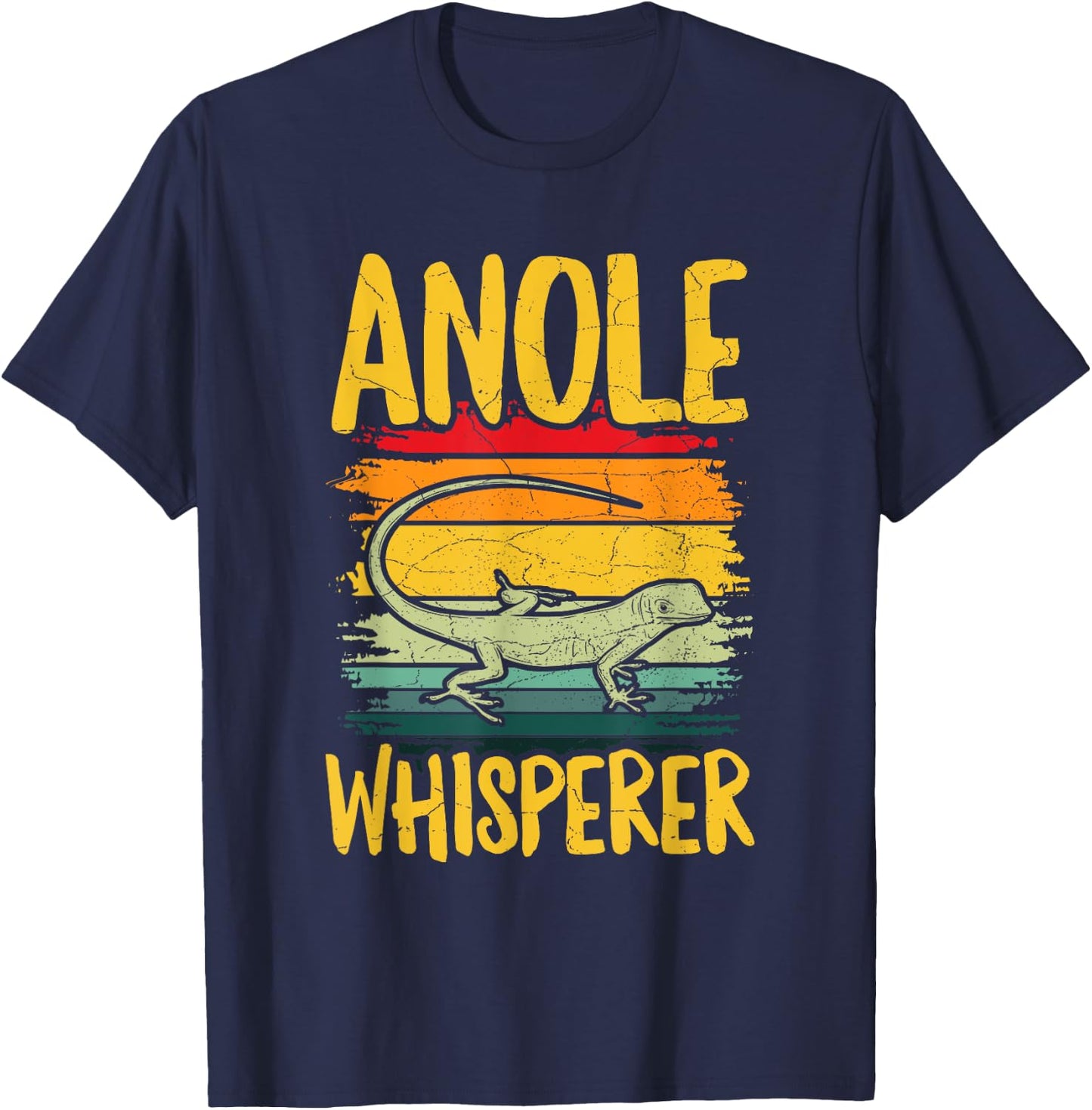 Anole Whisperer Quote for a Green Anole expert T-Shirt - T-Shirt | Navy