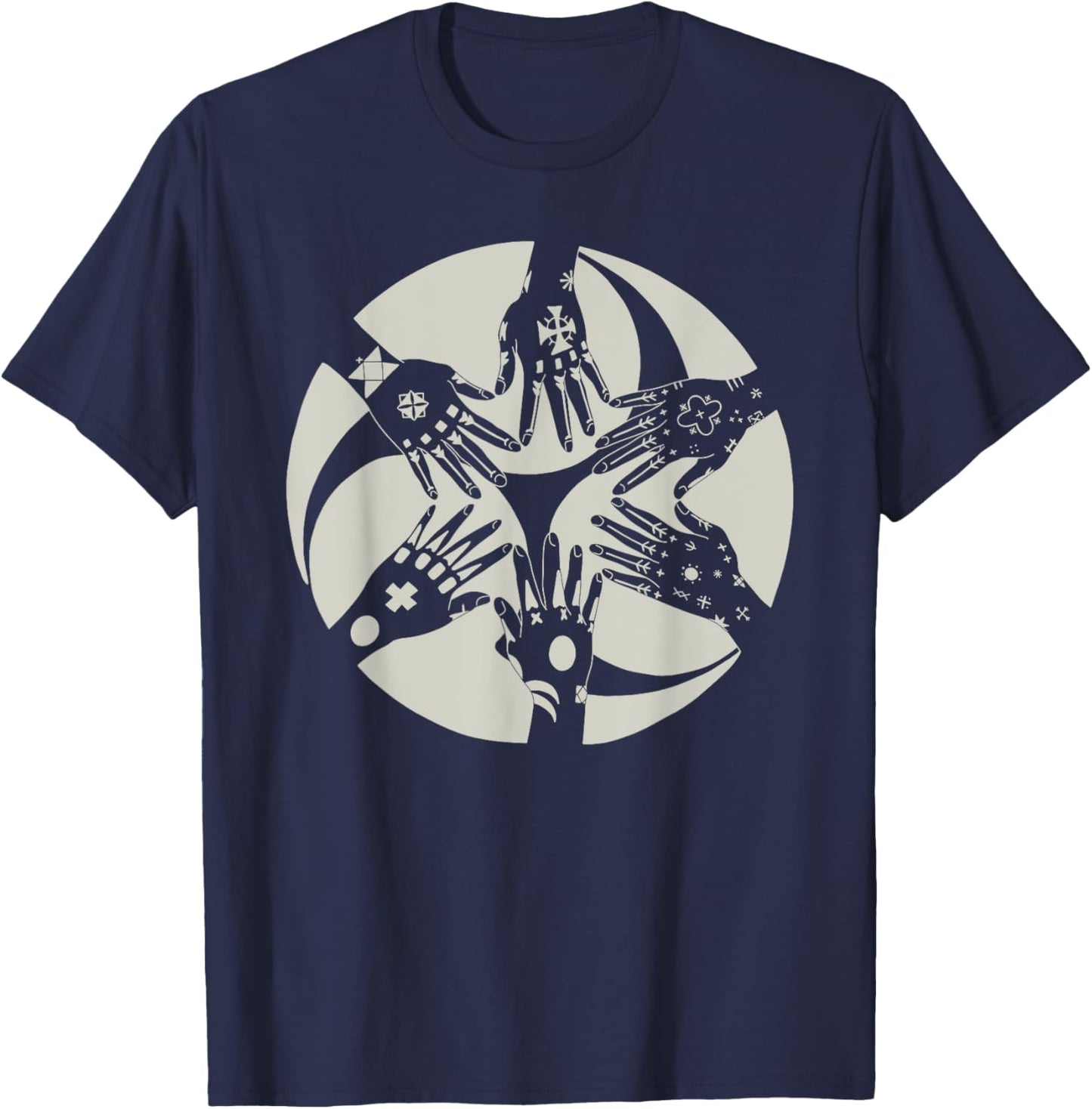 Okinawan Hajichi Traditional Bright Uchina Tattoo T-Shirt - T-Shirt | Navy