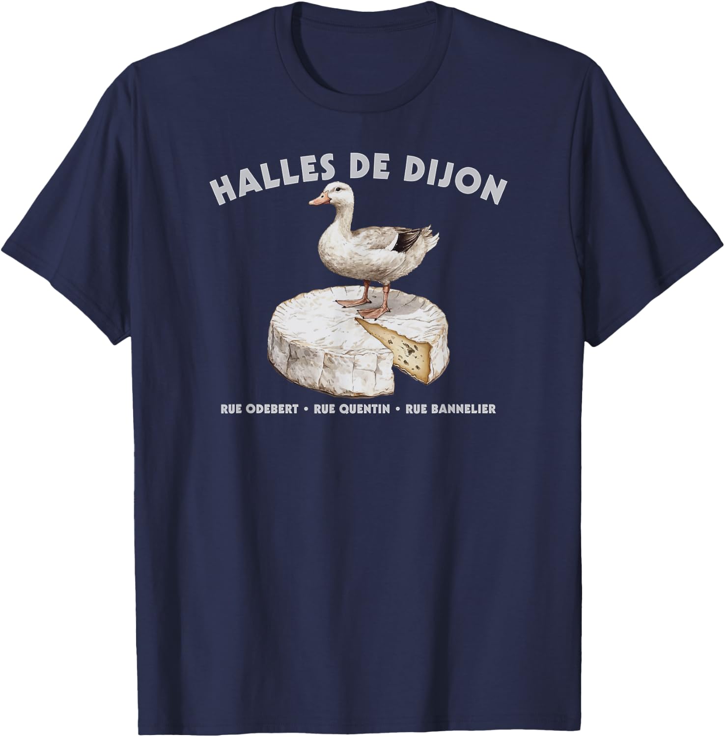 Dijon France Halles de Dijon Burgundy Market French Souvenir T-Shirt - T-Shirt | Navy