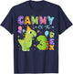 Gammy Of The Three Rex 3Rd Birthday Dinosaur Party T-Shirt - T-Shirt | Navy