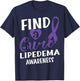Find A Cure Lipedema Awareness T-Shirt - T-Shirt | Navy