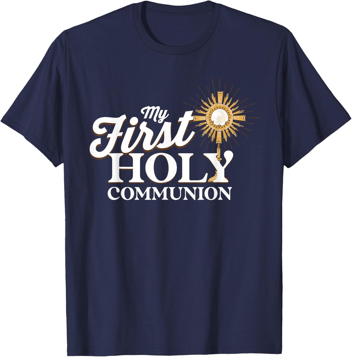 My First Holy Communion - Christian Catholic T-Shirt - T-Shirt | Navy