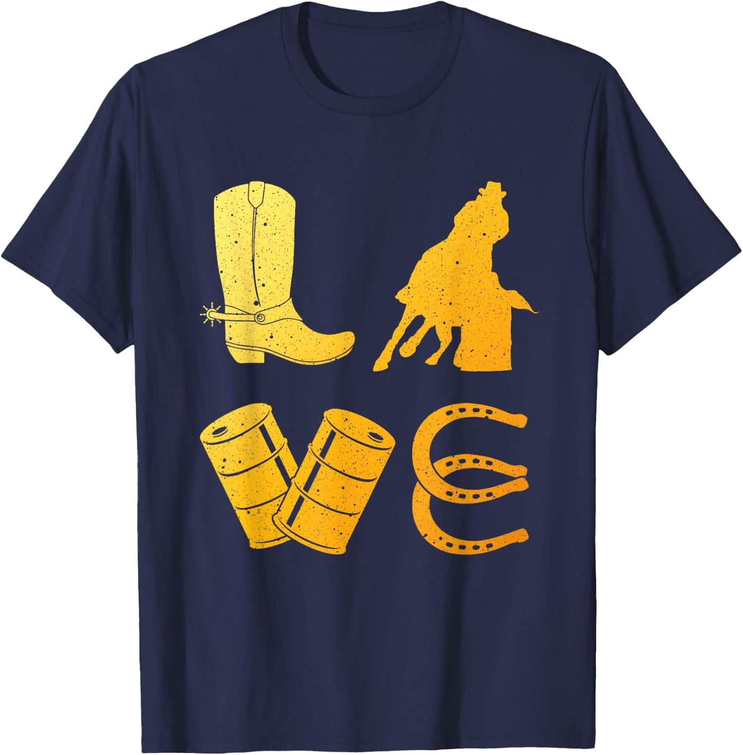 Funny Barrel Racing Design Women Rodeo Barrel Racer T-Shirt - T-Shirt | Navy