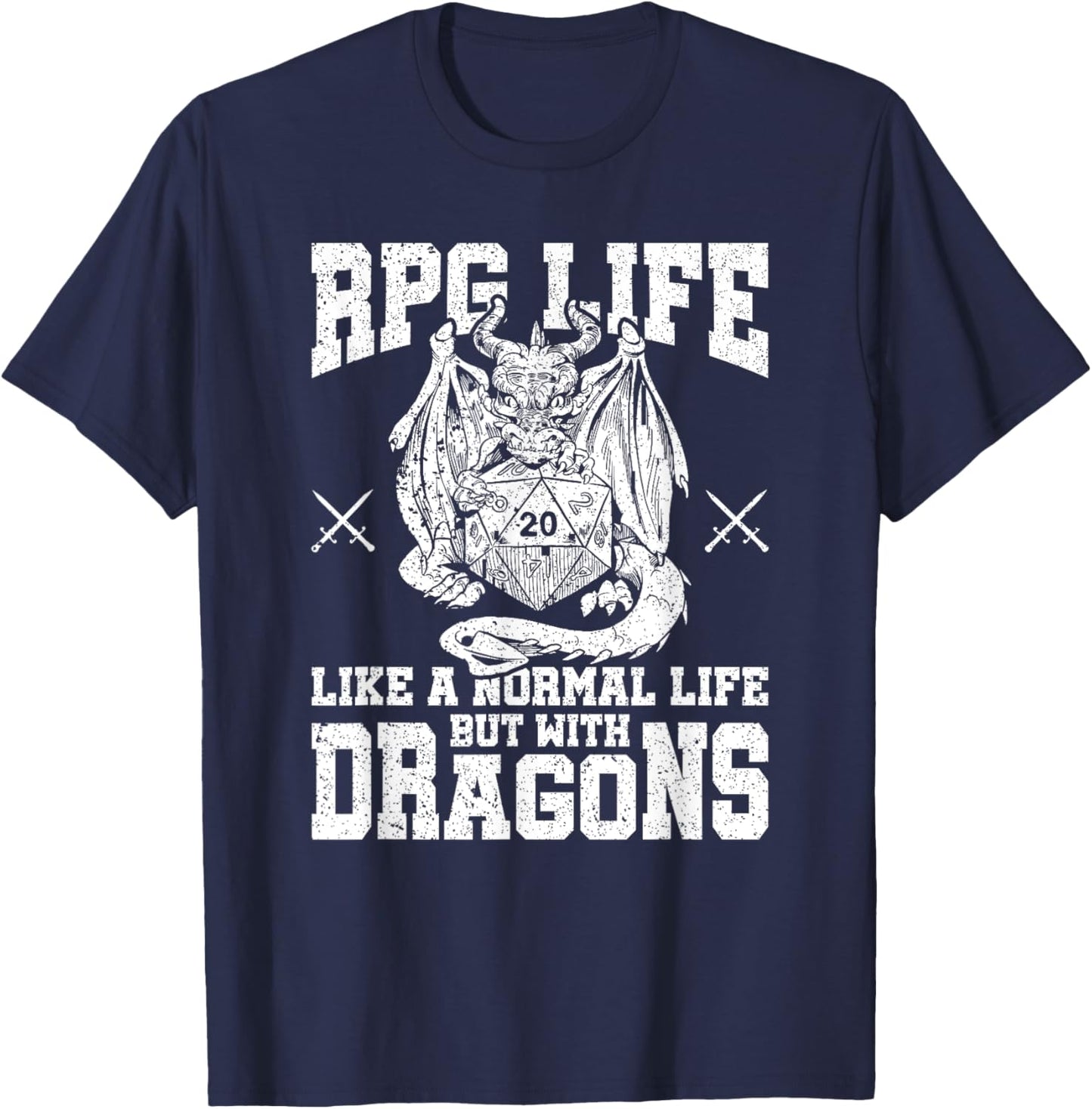 Funny RPG Life Definition Role Playing Tabletop RPG Gamer T-Shirt - T-Shirt | Navy