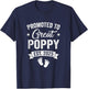 Promoted To Great Poppy Est 2025 Pregnancy Announcement T-Shirt - T-Shirt | Navy
