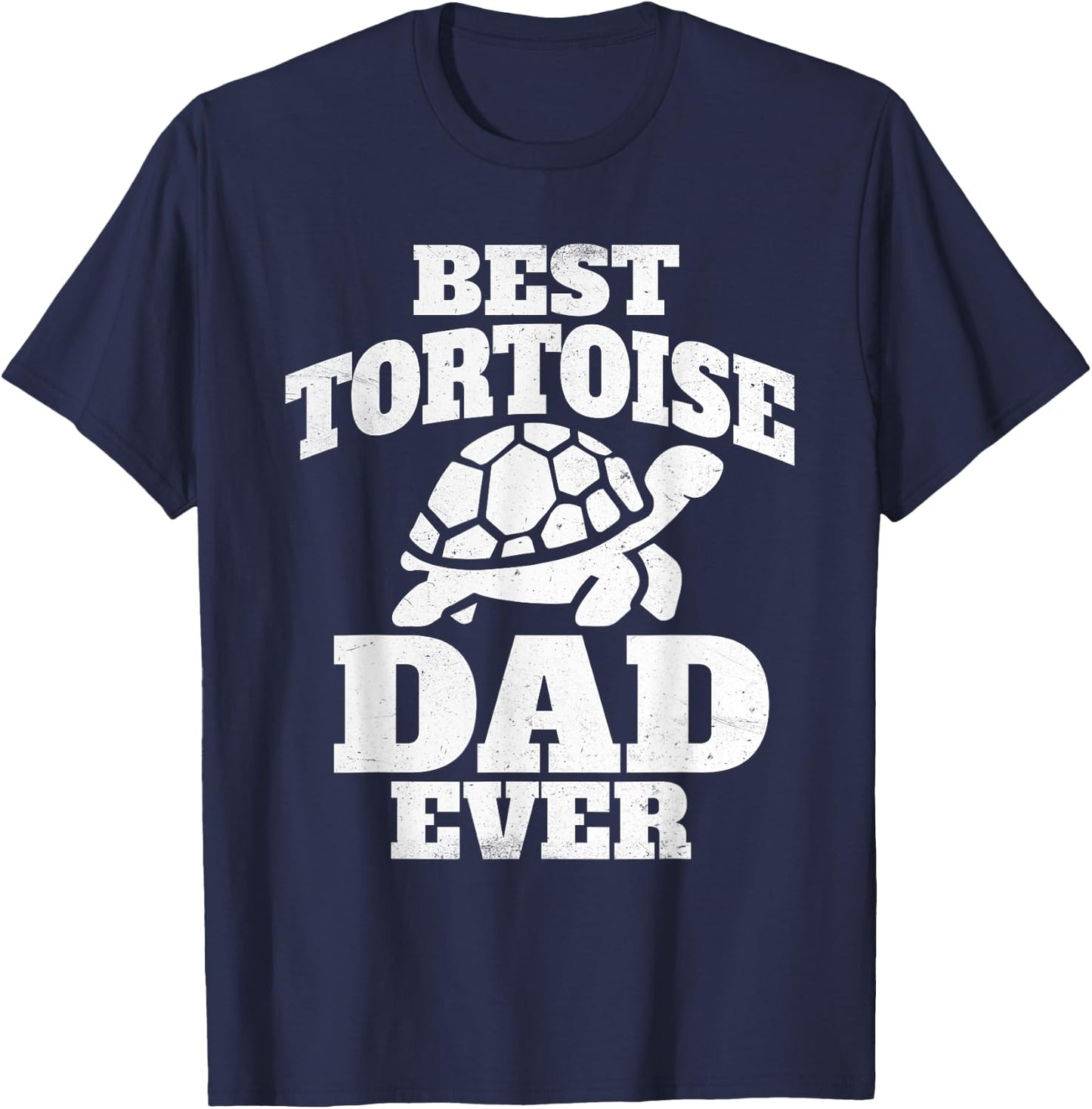 Best Tortoise Dad Ever - Ocean Animal Turtle Lover T-Shirt - T-Shirt | Navy