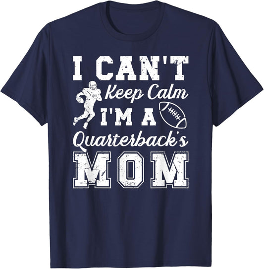 I'm A Quarterback Mom Of A Football Quarterback Mother T-Shirt - T-Shirt | Navy