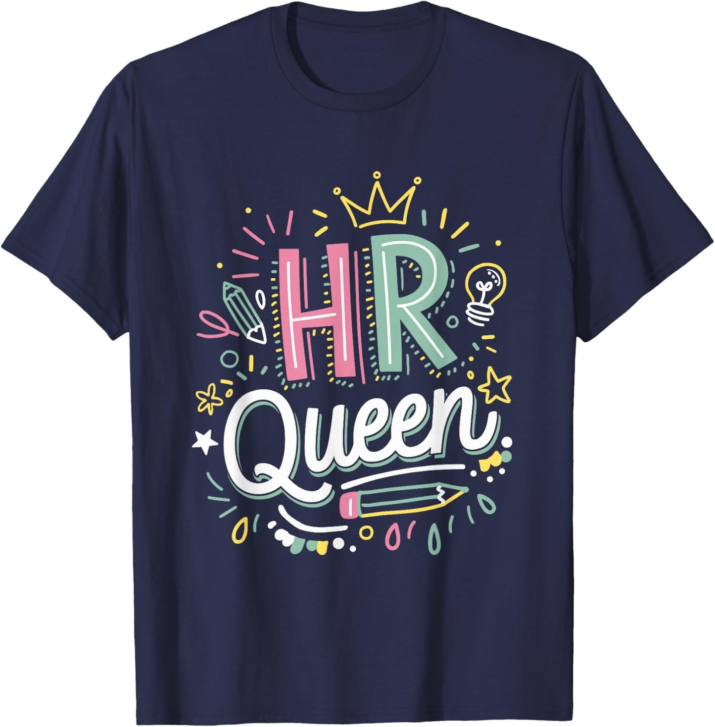 HR Queen for Human Resources Team T-Shirt - T-Shirt | Navy
