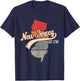 New Jersey Home State NJ Sunburst Vintage Retro Design T-Shirt - T-Shirt | Navy