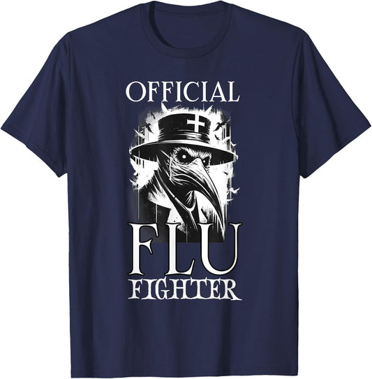 Spooky Halloween Horror Plague Doctor Pandemic T-Shirt - T-Shirt | Navy