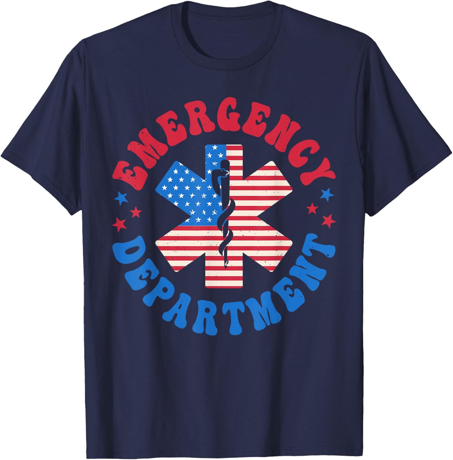 Emergency Department 4th of July Emergency Room Er Nurse T-Shirt - T-Shirt | Navy