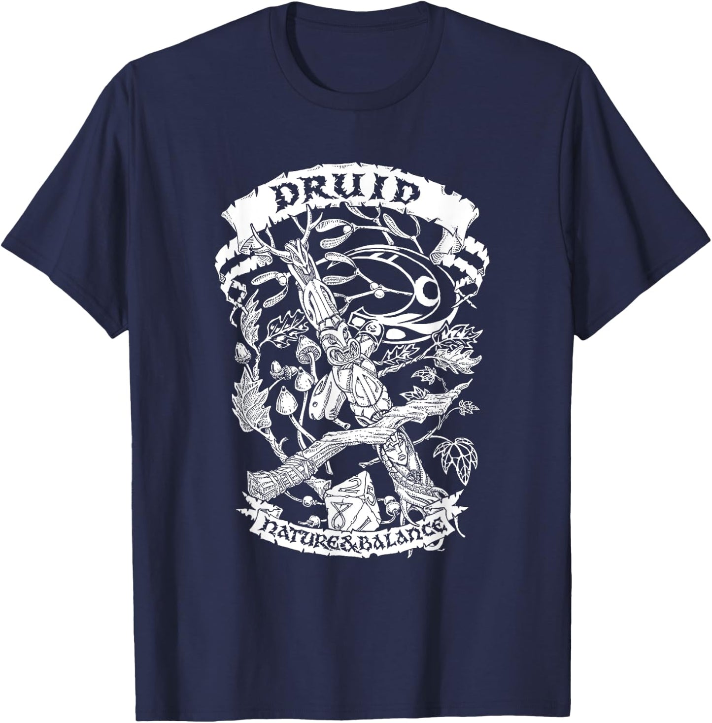Fantasy RPG - Druid T-Shirt - T-Shirt | Navy