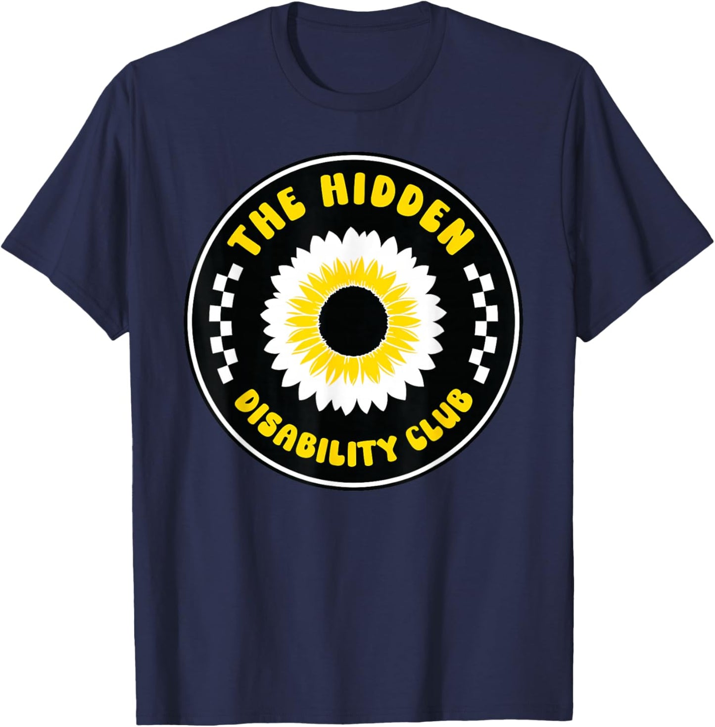 HIDDEN DISABILITY CLUB Sunflower Awareness T-Shirt - T-Shirt | Navy