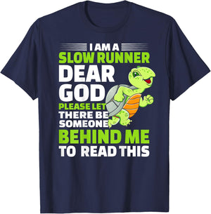 I'm A Slow Runner Turtle Funny Marathon Running Lover T-Shirt - T-Shirt | Navy