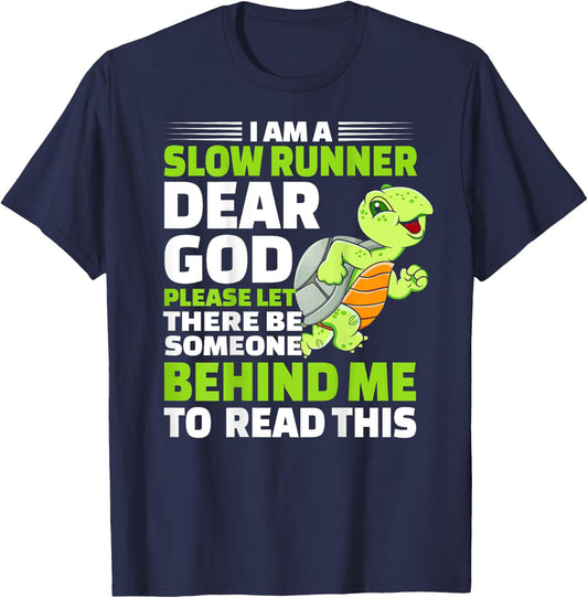 I'm A Slow Runner Turtle Funny Marathon Running Lover T-Shirt - T-Shirt | Navy