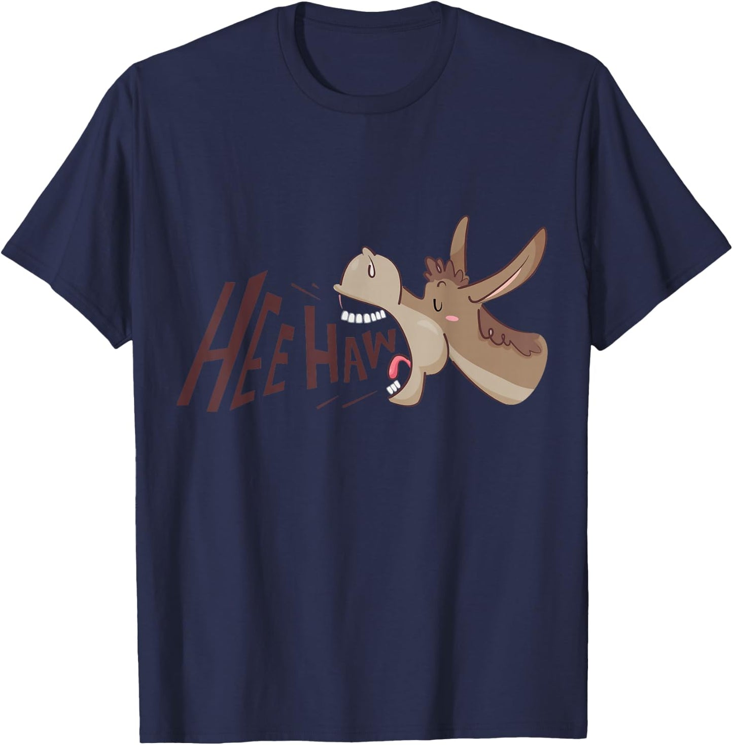 Hee Haw - Funny Donkey Laughs T-Shirt - T-Shirt | Navy