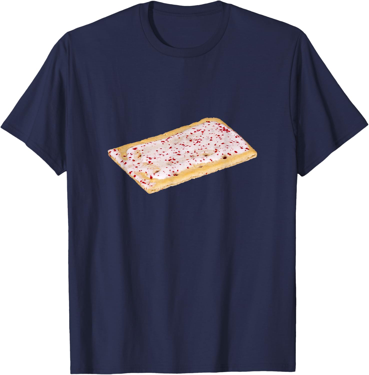 Frosted Toaster Pastry Breakfast Food Flaky Strudel T-Shirt - T-Shirt | Navy