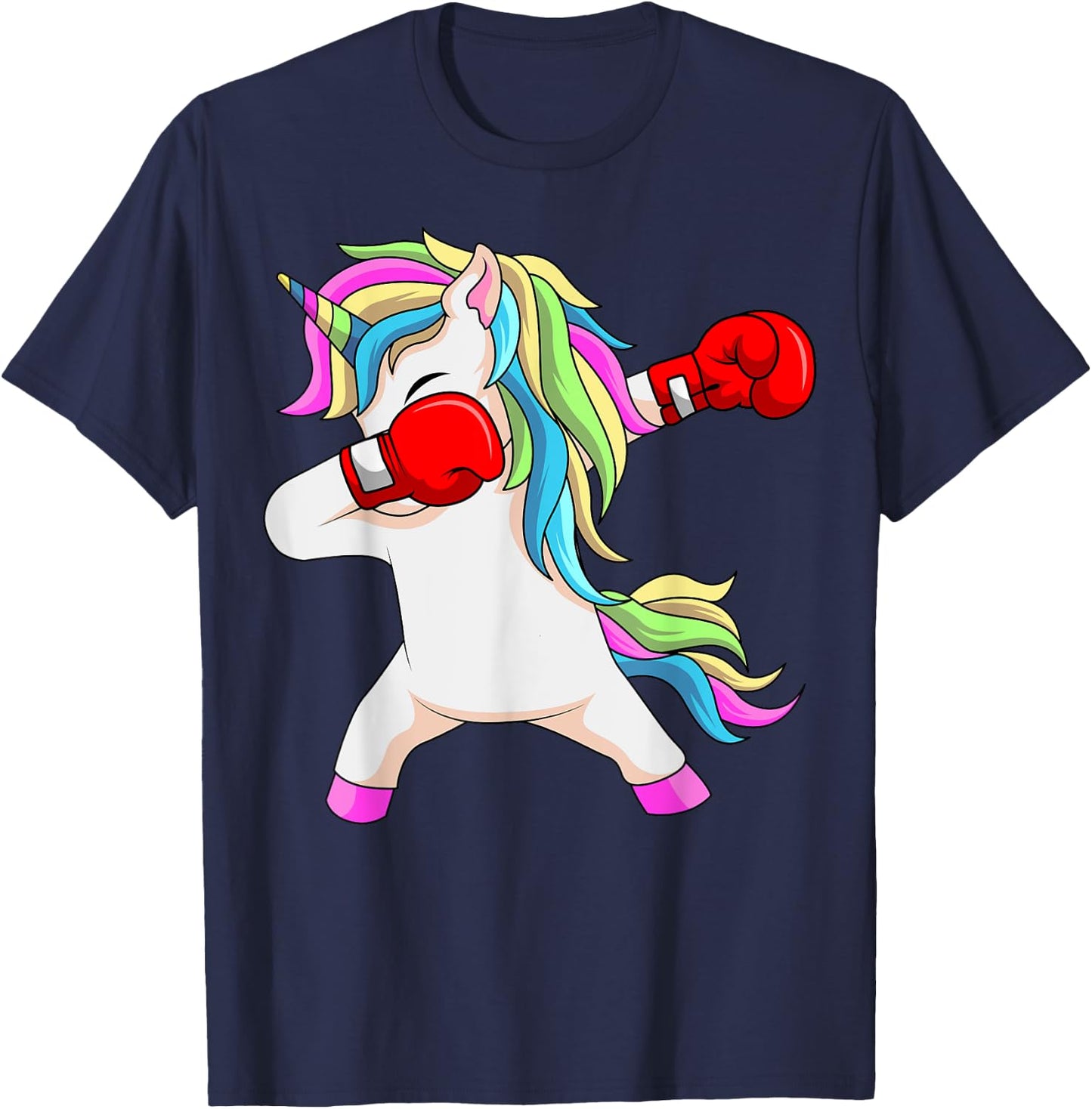 Boxing Unicorn Dabbing Boxer Coach Trainee Student T-Shirt - T-Shirt | Navy
