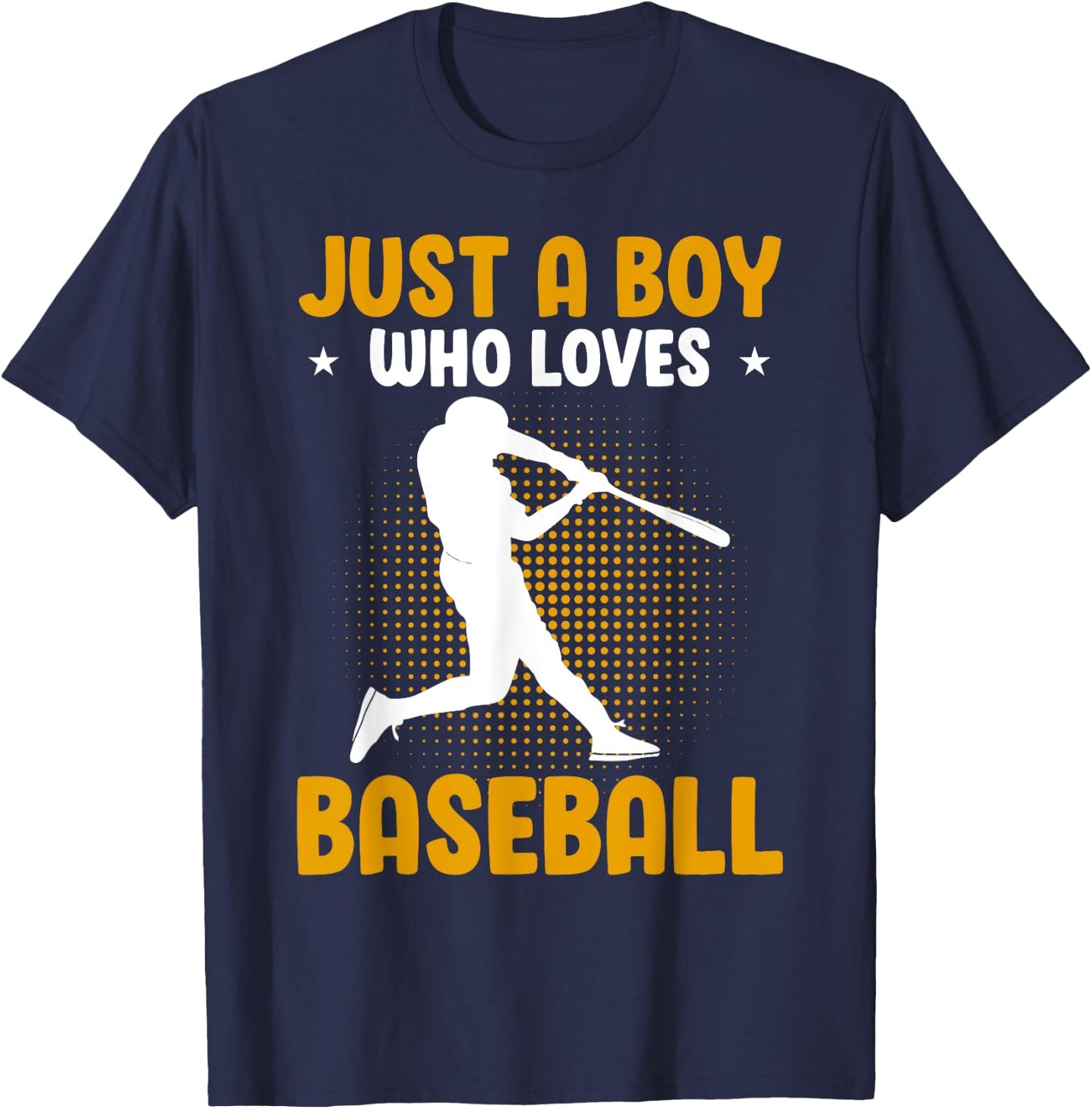 Just A Boy Who Loves Baseball T-Shirt - T-Shirt | Navy