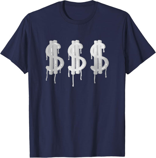 Dollar Sign in Graffiti Sprayer Style T-Shirt - T-Shirt | Navy