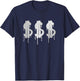 Dollar Sign in Graffiti Sprayer Style T-Shirt - T-Shirt | Navy