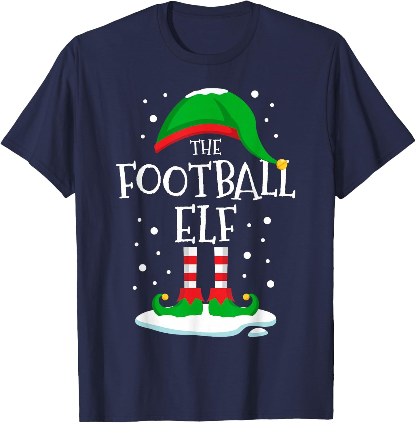 The Football Elf Christmas Family Matching Xmas Group Funny T-Shirt - T-Shirt | Navy