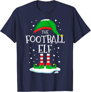 The Football Elf Christmas Family Matching Xmas Group Funny T-Shirt - T-Shirt | Navy