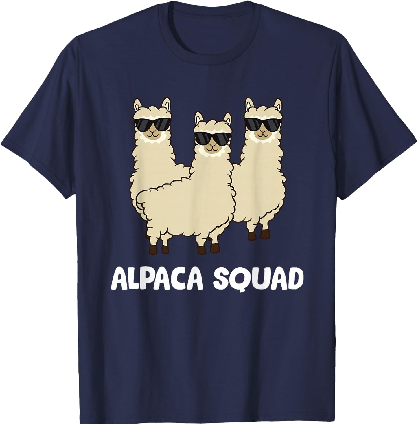Alpaca Squad Team Alpacas Love Alpacas T-Shirt - T-Shirt | Navy
