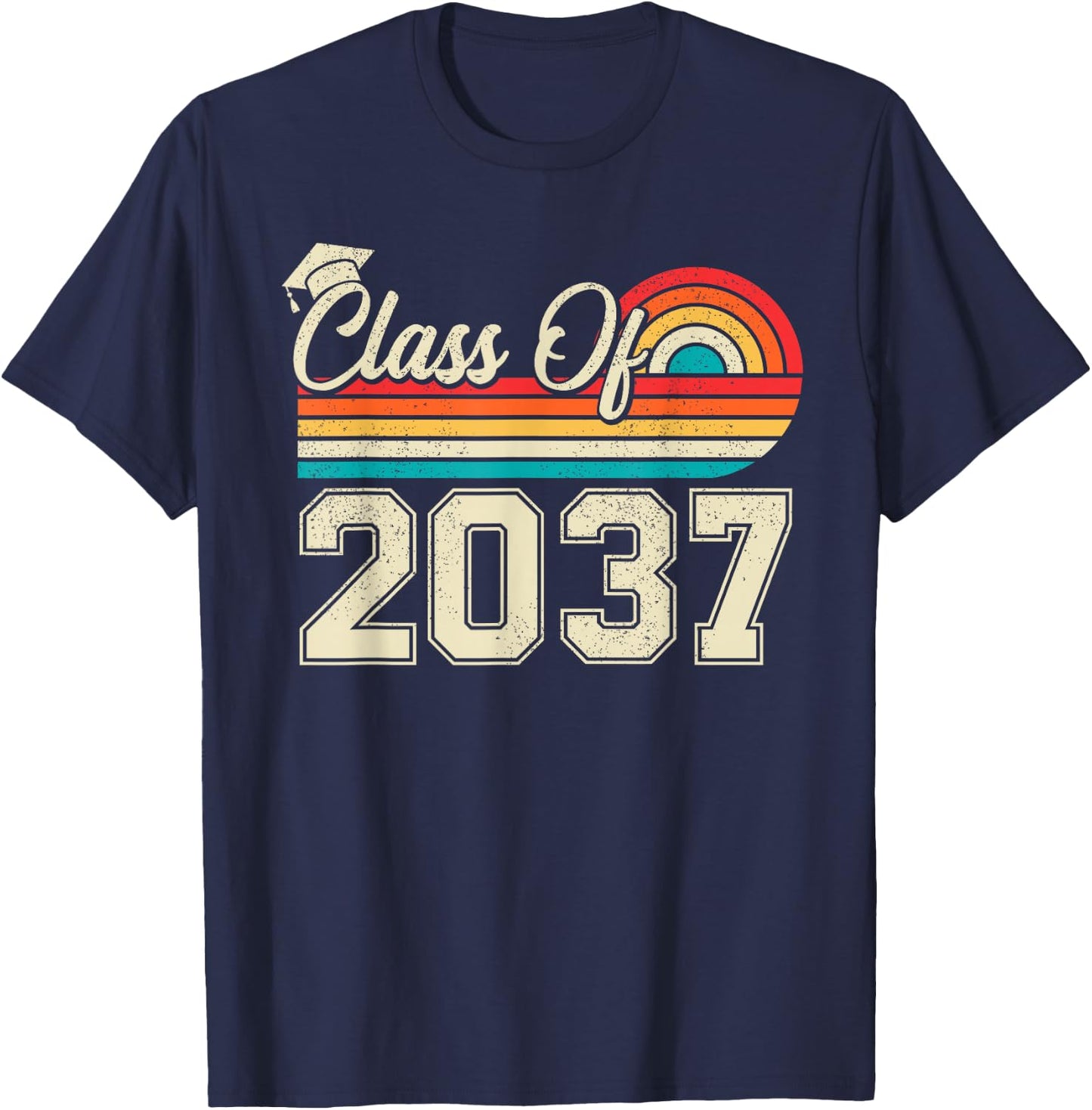 Class Of 2037 Grow With Me Kindergarten Boy T-Shirt - T-Shirt | Navy