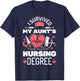 I Survived My Aunt's Nursing Degree School Graduation T-Shirt - T-Shirt | Navy