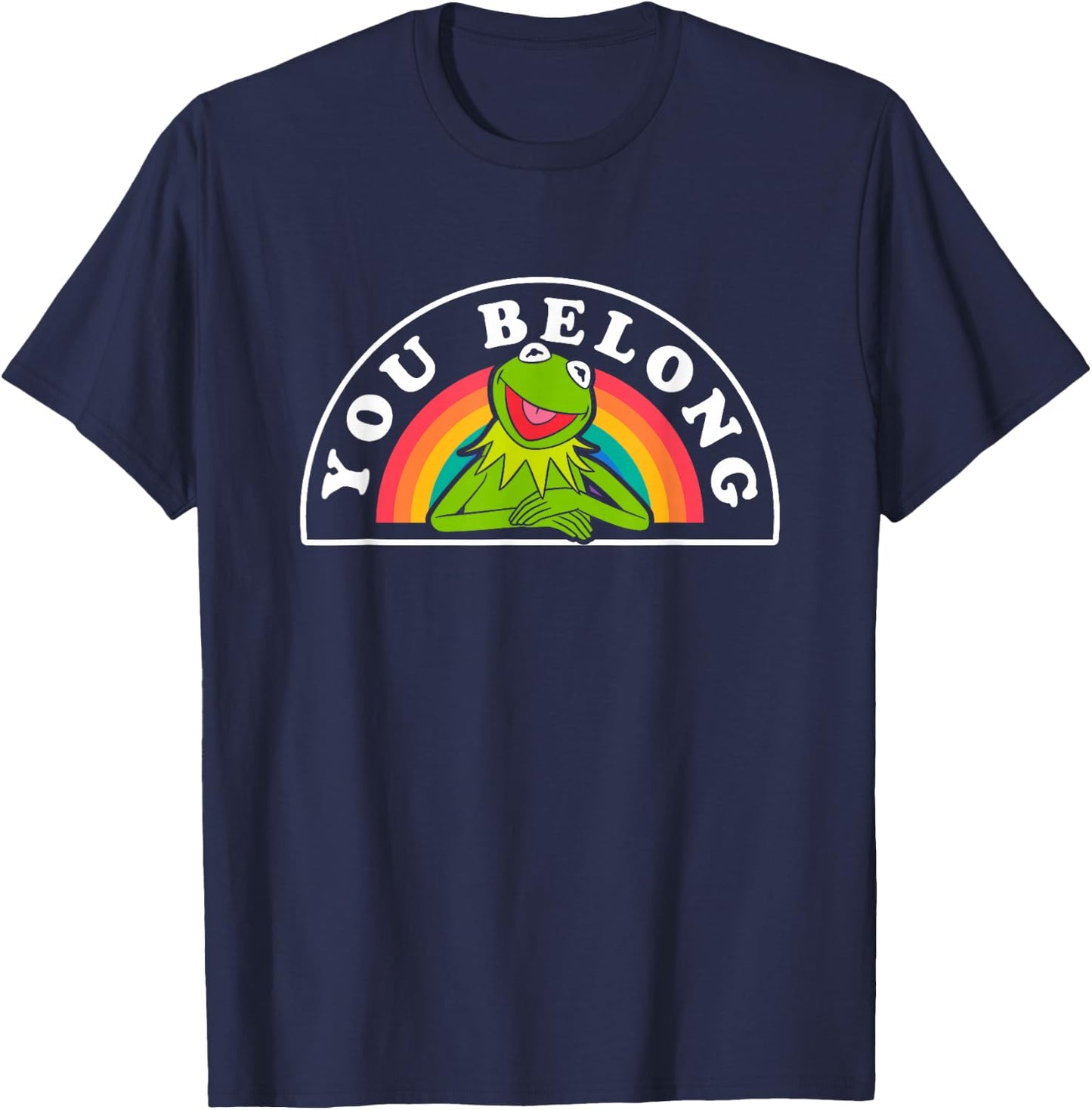 Disney The Muppets Kermit You Belong Rainbow T-Shirt - T-Shirt | Navy