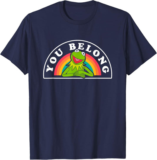 Disney The Muppets Kermit You Belong Rainbow T-Shirt - T-Shirt | Navy