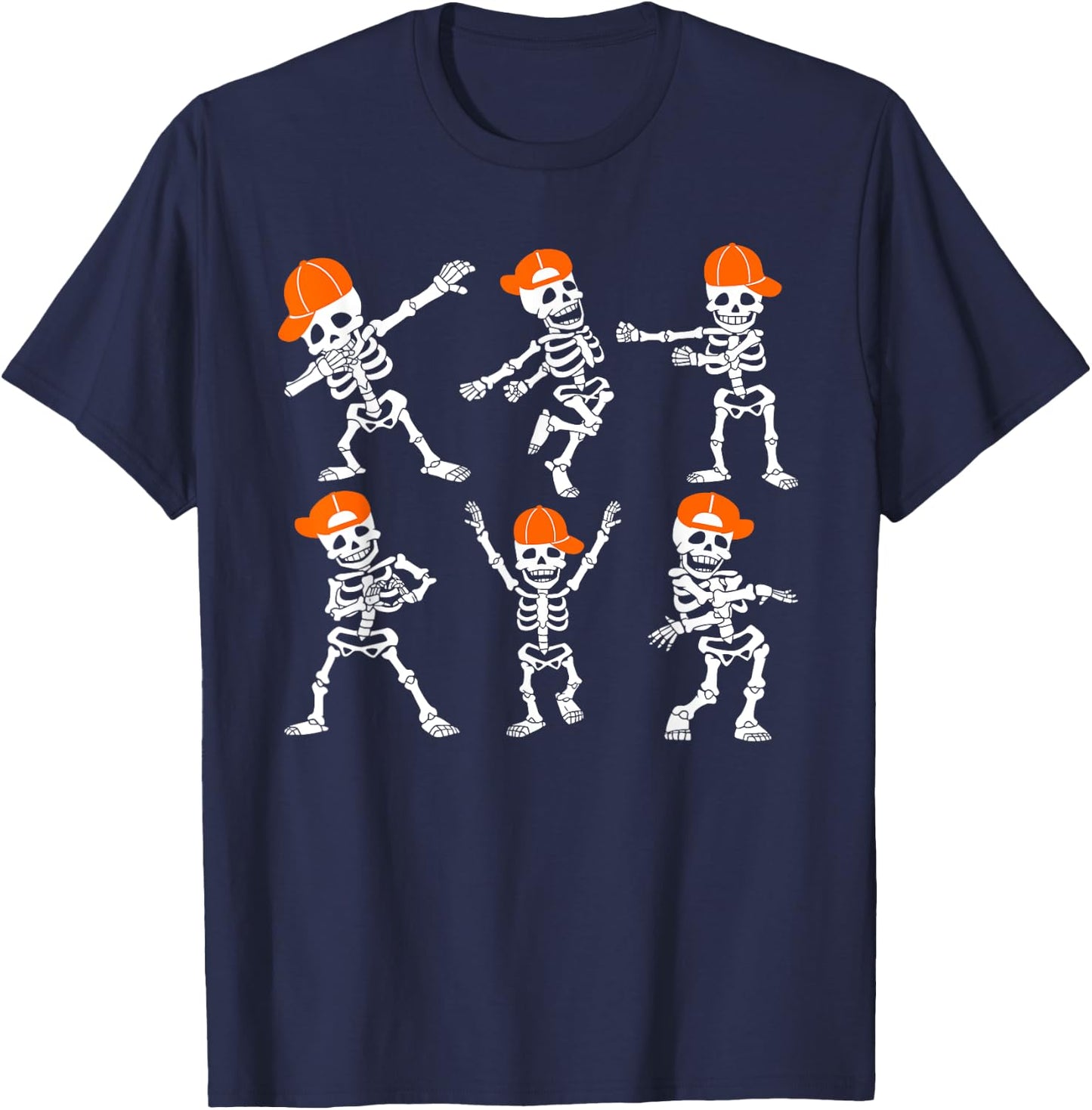Halloween Shirt Boys Kids Toddler Dancing Skeleton Cap Funny T-Shirt - T-Shirt | Navy