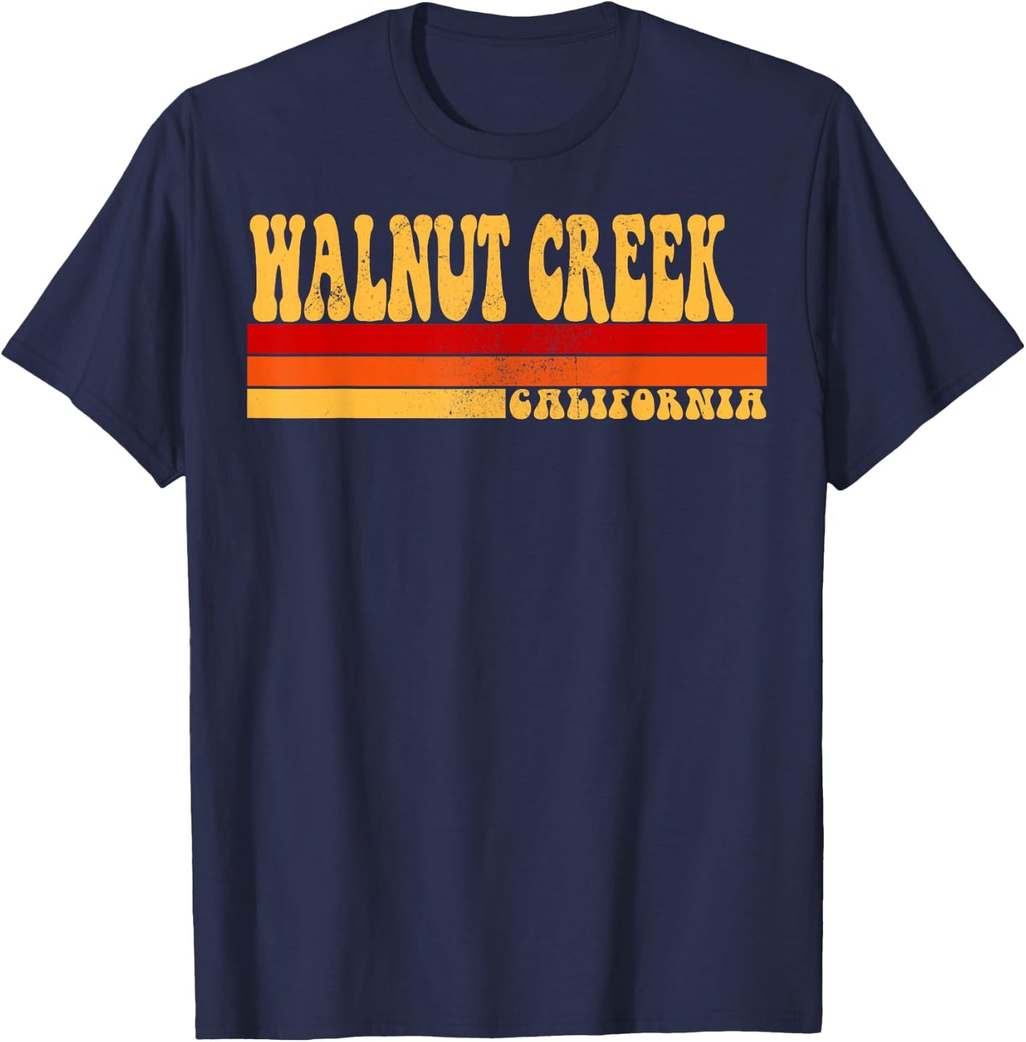 WALNUT CREEK California City Vintage Roots Retro 70s 80s T-Shirt - T-Shirt | Navy