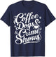 Coffee Dogs Crime Shows Funny Coffee Dog Lovers T-Shirt - T-Shirt | Navy