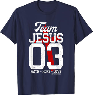 Christian - Team Jesus 03 Faith Hope Love T-Shirt - T-Shirt | Navy