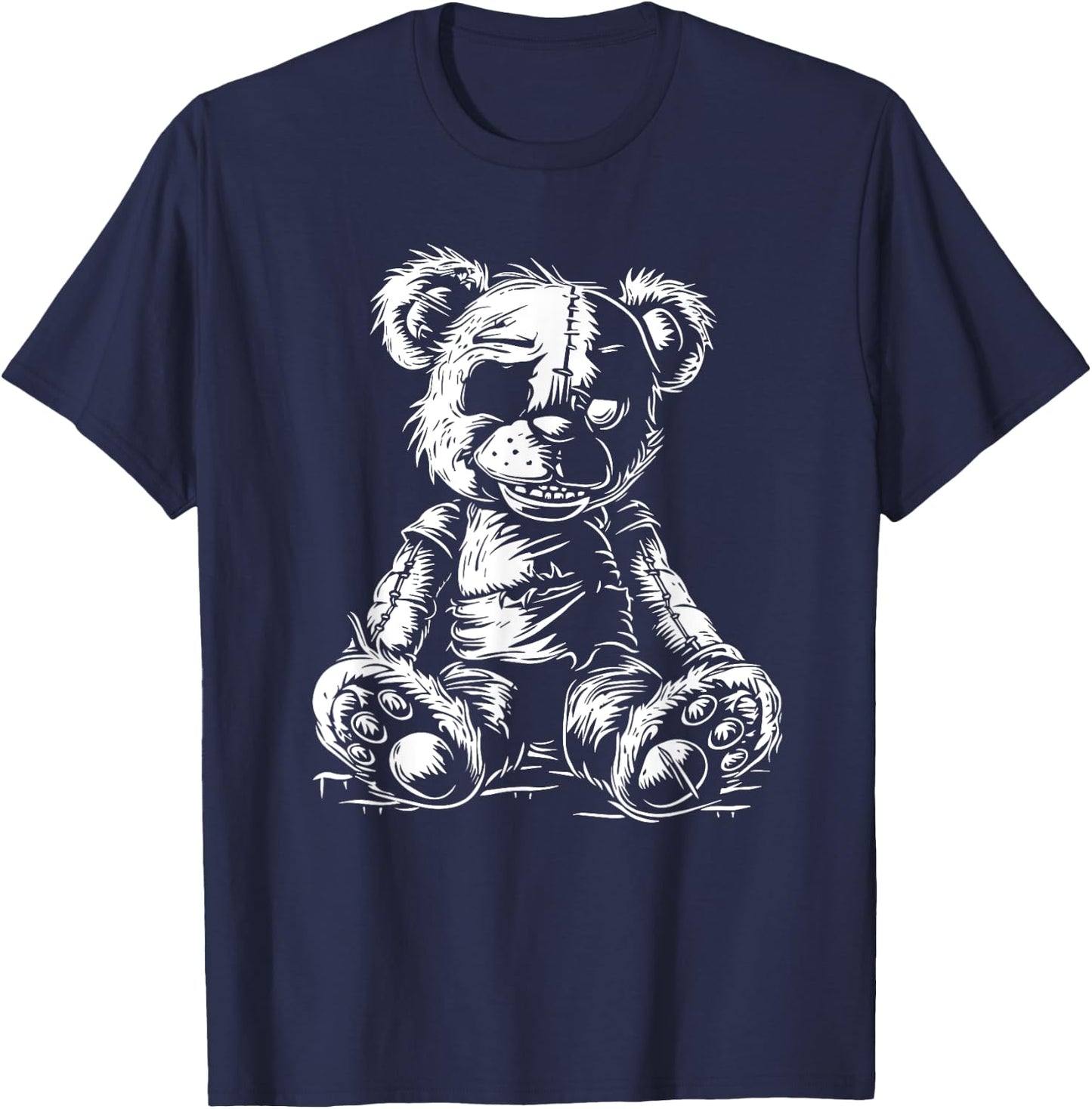 Horror Teddy Bear T-Shirt - T-Shirt | Navy