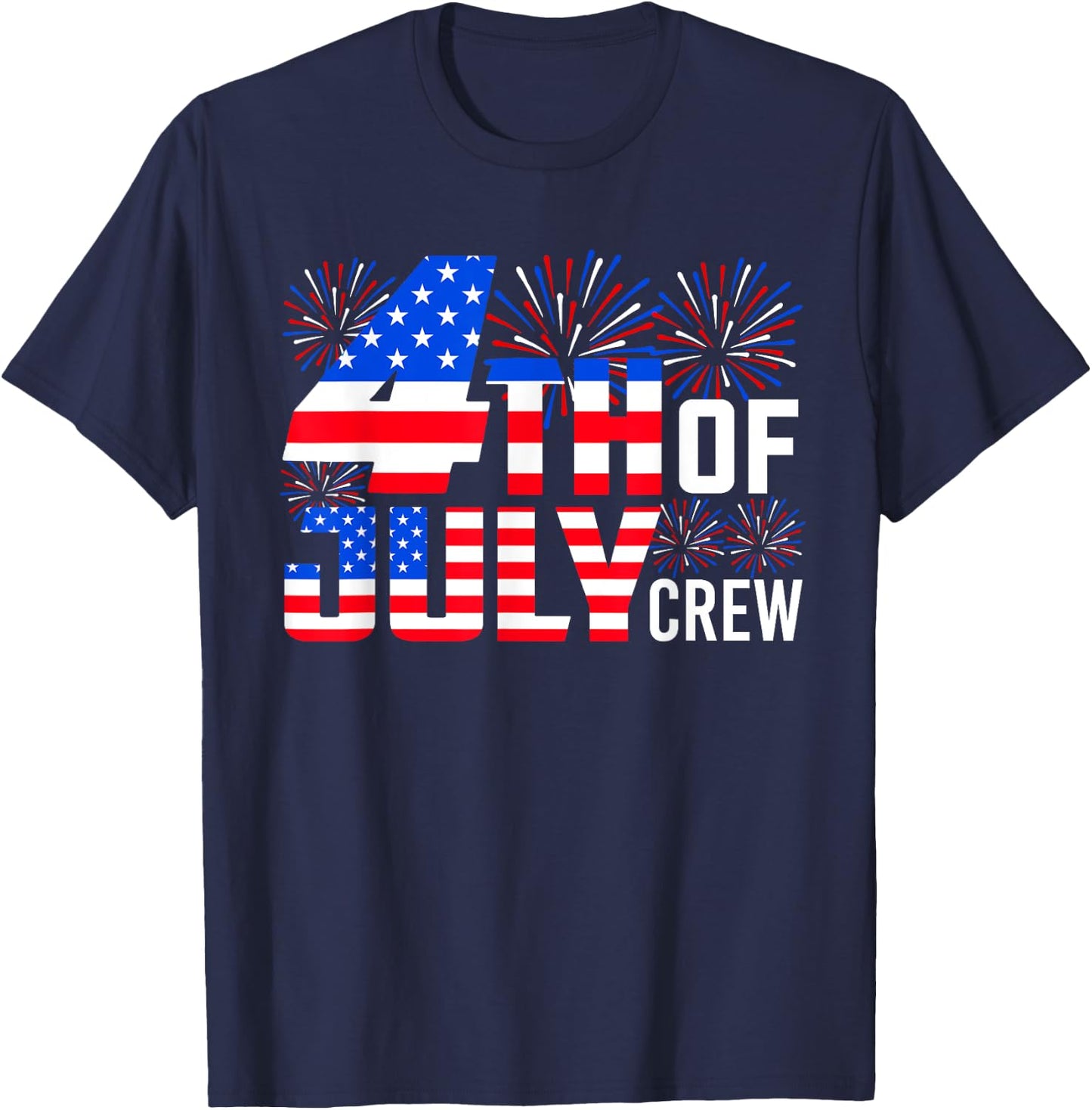 4th Of July Crew Funny Independence Day Family Matching T-Shirt - T-Shirt | Navy