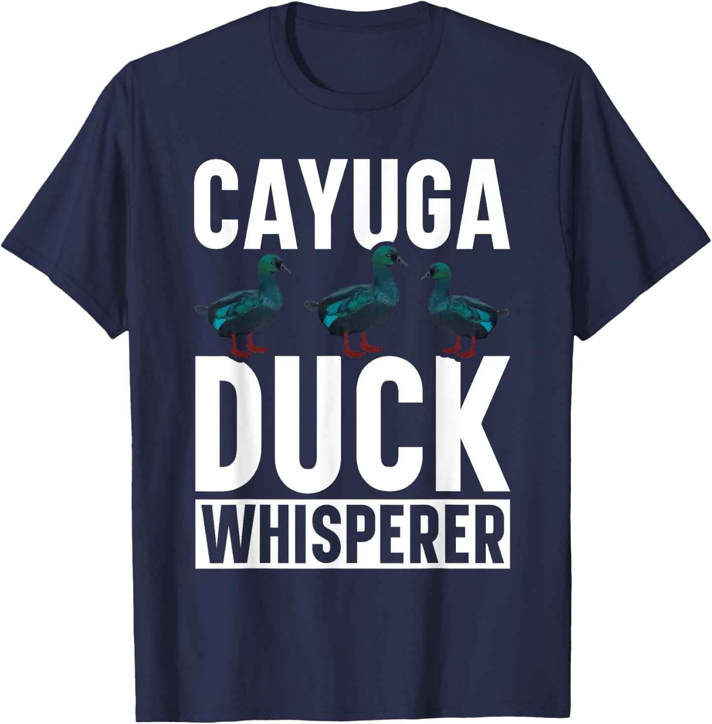 Cayuga Duck Stuffed Animal Plush Caygua Duck Lover Food T-Shirt - T-Shirt | Navy