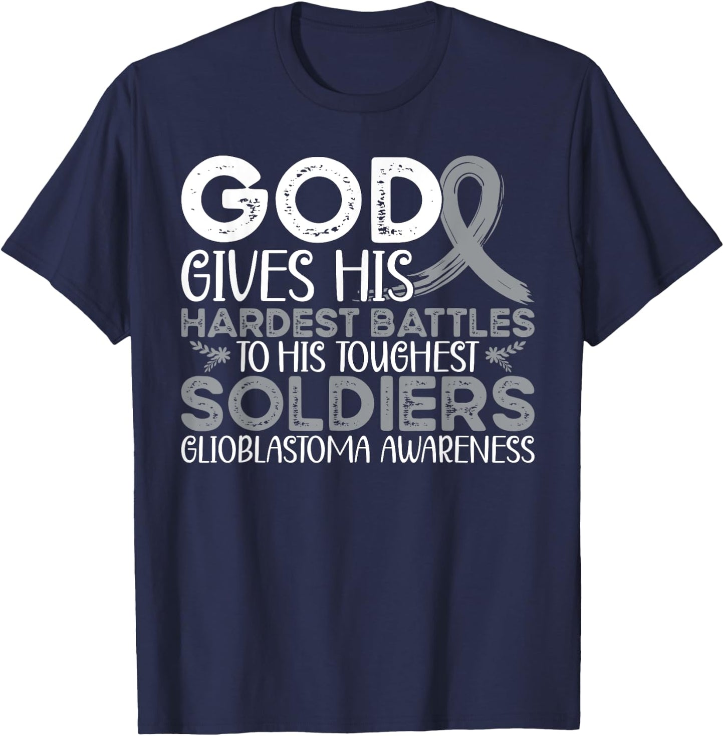 Glioblastoma Awareness Glioblastoma Warrior T-Shirt - T-Shirt | Navy