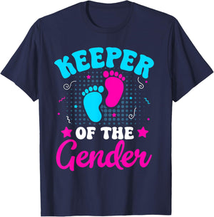 Keeper of the Gender Baby Reveal T-Shirt - T-Shirt | Navy