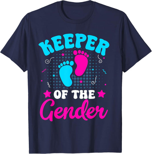 Keeper of the Gender Baby Reveal T-Shirt - T-Shirt | Navy