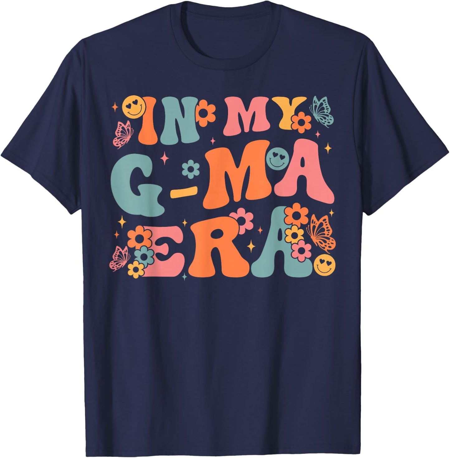 In My G-Ma Era Baby Announcement for Grandma Mother's Day T-Shirt - T-Shirt | Navy