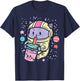 Cat Astronaut Boba Bubble Tea Kawaii Boys Girls Kids Toddler T-Shirt - T-Shirt | Navy
