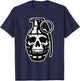 Grenade Skull Blackwork T-Shirt - T-Shirt | Navy