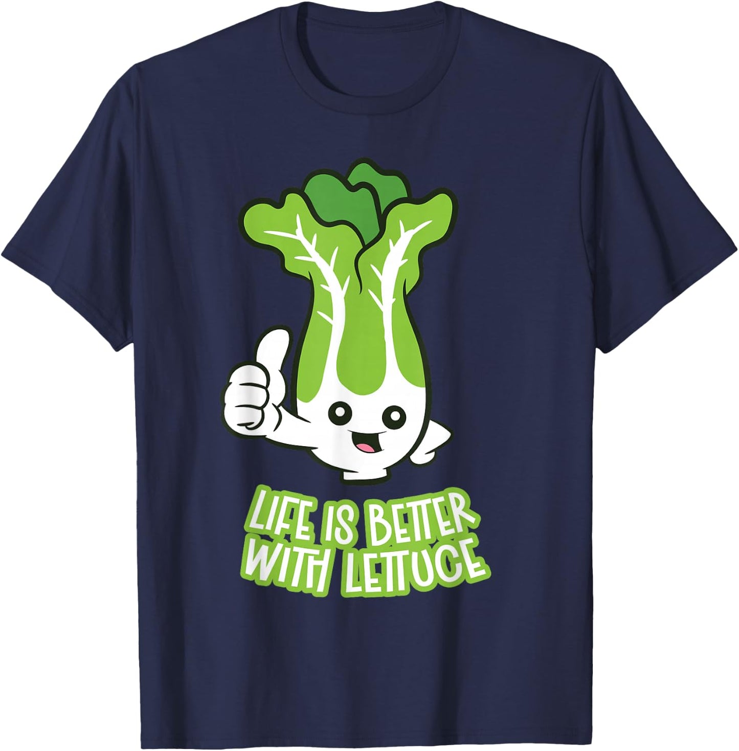 Life Is Better With Lettuce T-Shirt - T-Shirt | Navy