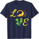 Sunflower Love Flora Cat Kitten Bouquet Florists Women Kids T-Shirt - T-Shirt | Navy