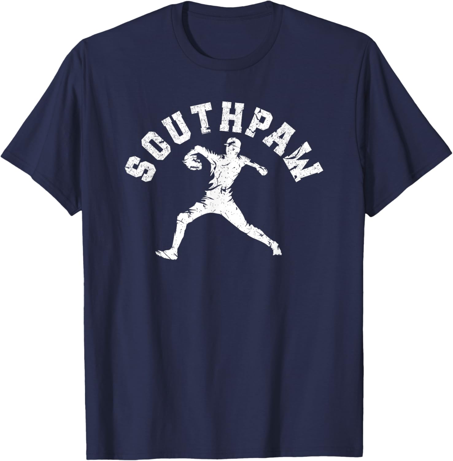Southpaw Lefty Baseball Left Handed Pitcher T-Shirt - T-Shirt | Navy